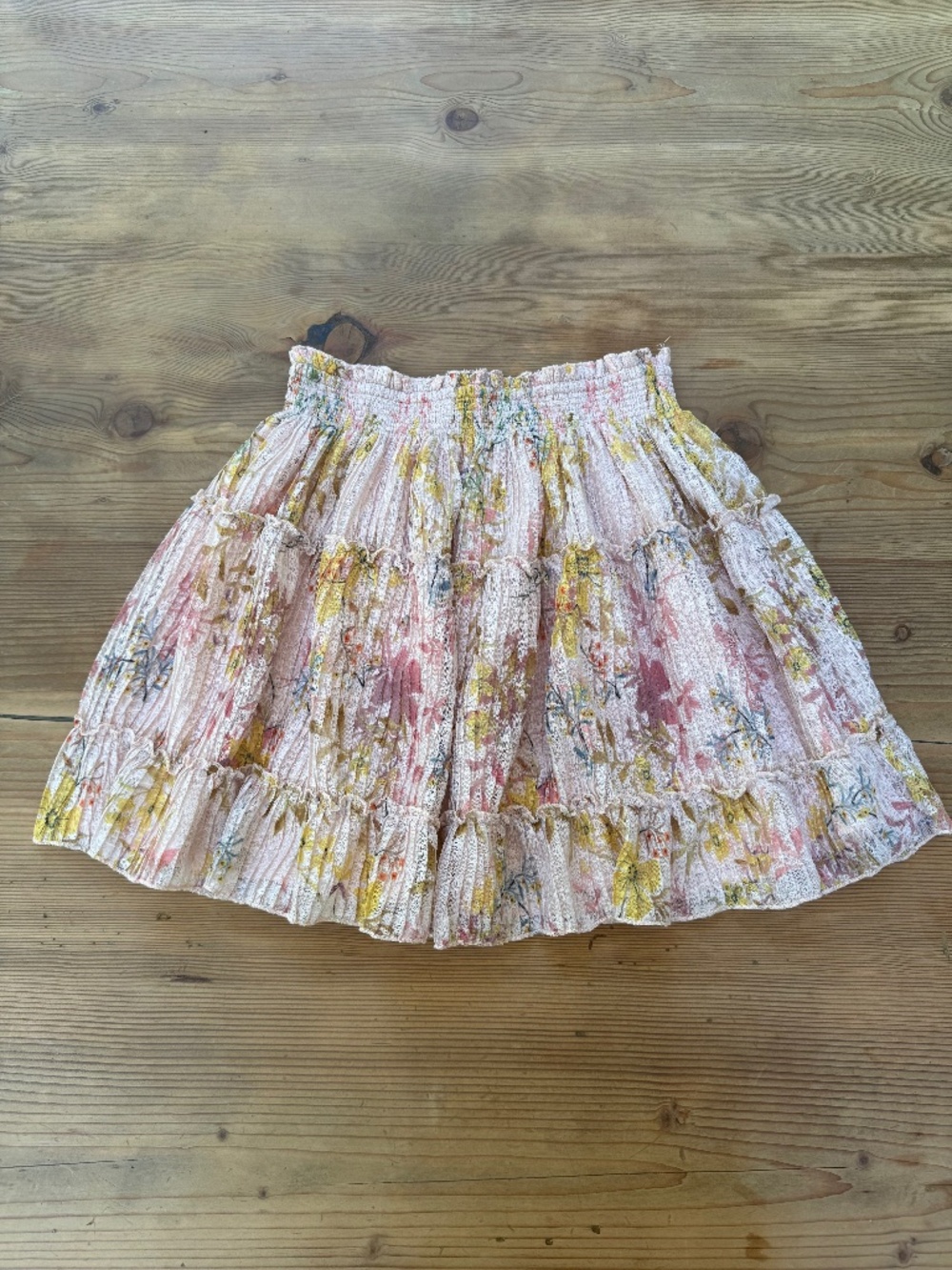 Tularosa Ruffle Floral Mini Skirt
